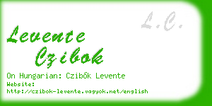 levente czibok business card