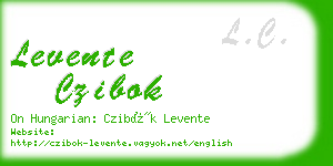 levente czibok business card